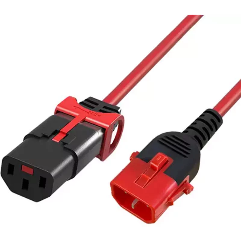 Cablenet 42-5220 power cable Black Red 2 m IEC C14 IEC C13
