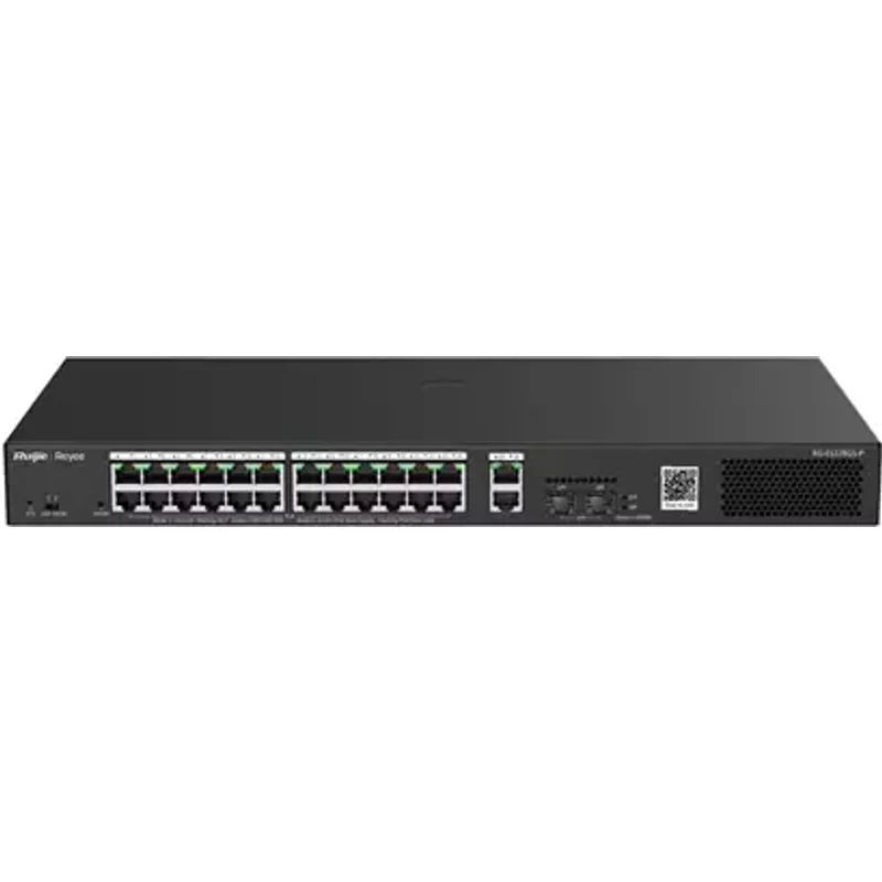 Ruijie Networks RG-ES228GS-P network switch Managed Gigabit Ethernet (10/100/1000) Power over Ethernet (PoE) Black