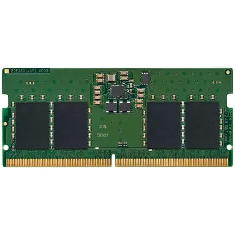 Kingston Technology KCP556SS6-8. Component for: Laptop Internal memory: 8 GB Memory layout (modules x size): 1 x 8 GB Internal memory type: DDR5 Memory form factor: 262-pin SO-DIMM CAS latency: 46