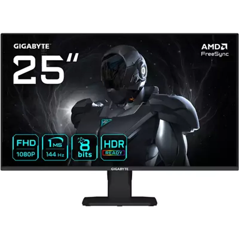 GIGABYTE GS25F14 25 FHD Gaming Monitor - 1920 x 1080 144Hz 1ms 300 cd/m Display HDR 10 HDMI 2.0 Displayport 1.2