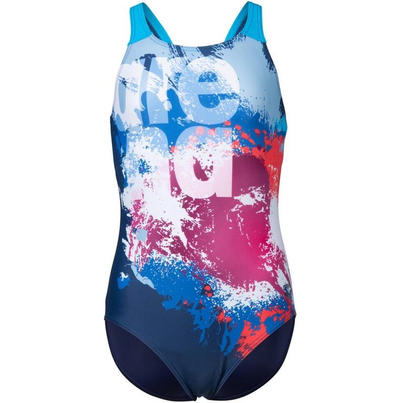 One-piece swimsuit for girls Arena Waves Breaking V B