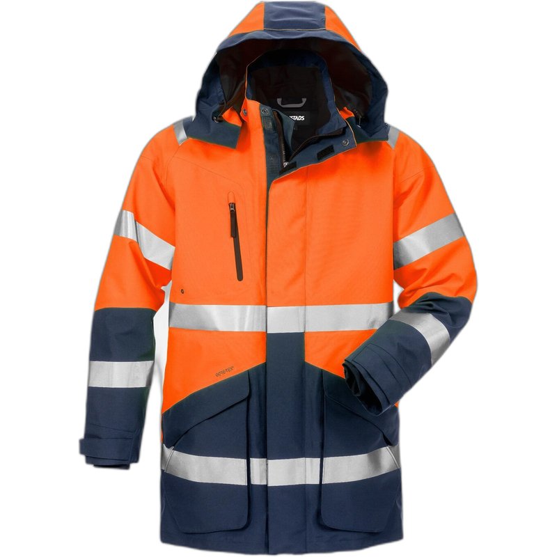3-in-1 waterproof jacket high visibility class 3 Fristads GORE-TEX 4989 GXB
