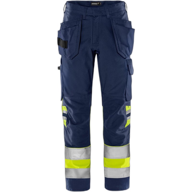 High visibility work trousers class 1 Fristads Green 2640 GPLU
