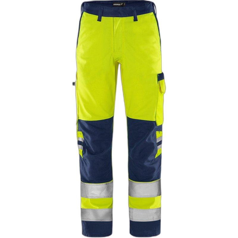 High visibility class 2 work trousers Fristads Green 2651 GPLU
