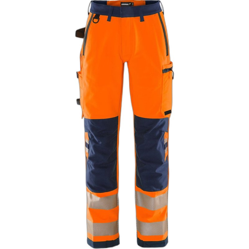Women's Class 2 High-Visibility Work Trousers Fristads Green 2645 GSTP