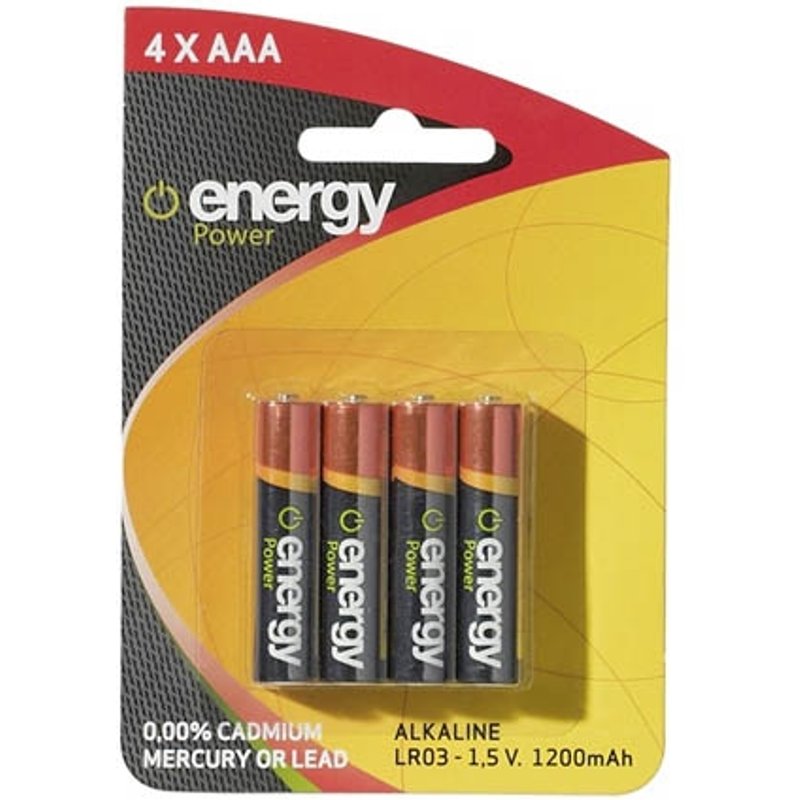 Energy Power 4xAAA Alkaline Batteri