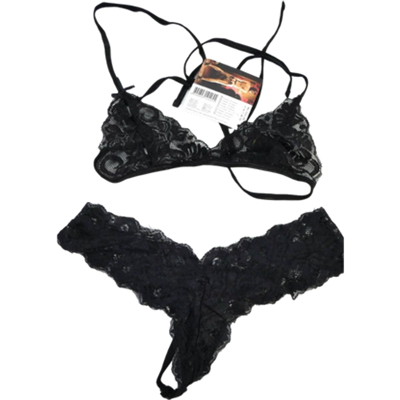 Baci Lingerie Submissive Lingerie Bikini Set – Sort