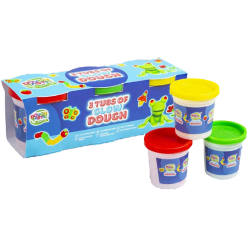 Dough Tastic Glow-in-the-Dark Dough – 3 stk