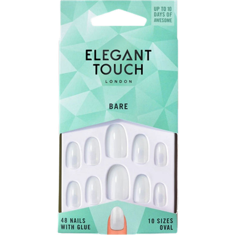 Unghie finte acriliche Elegant Touch Bare Oval - 48 pezzi