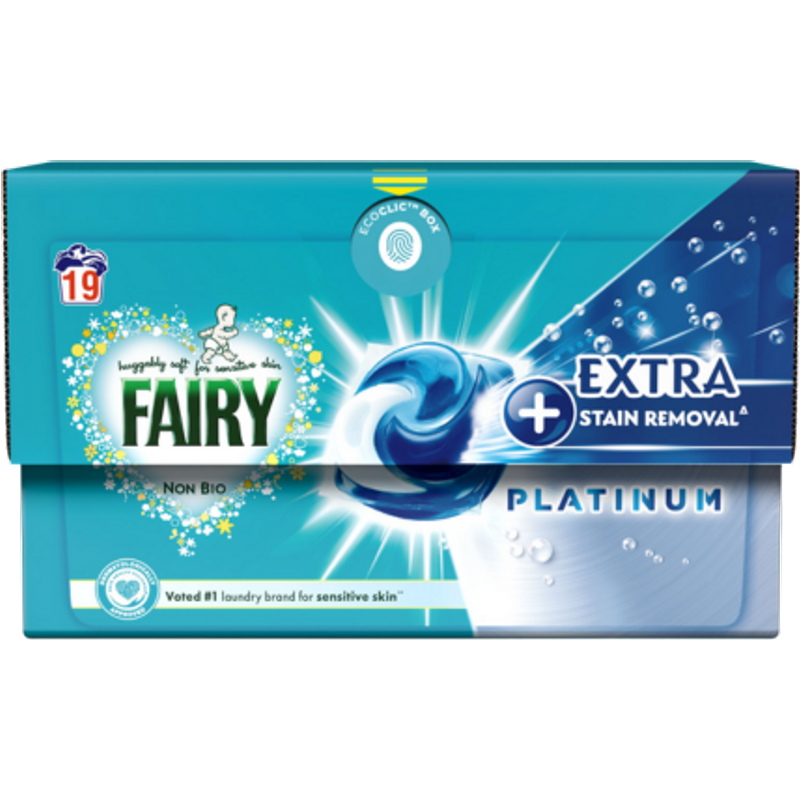 Fairy Platinum Non Bio Vaskekapsler – 19 stk