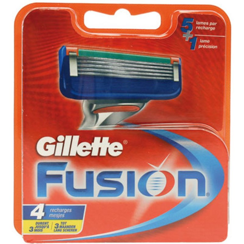 Gillette Fusion Barberblade - 4 pack