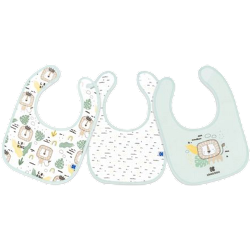 Kikka Boo Cotton Bibs Set - Savanna Mint - 3 stk.