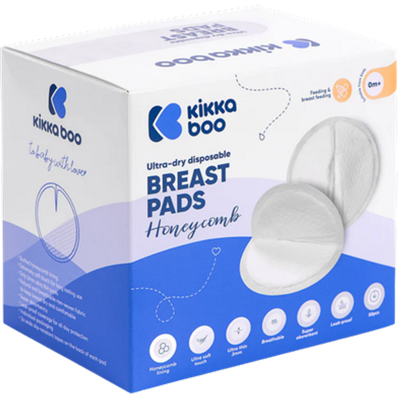 Kikka Boo Ultra-Dry Disposable Breast Pads Honeycomb – 25 stk.