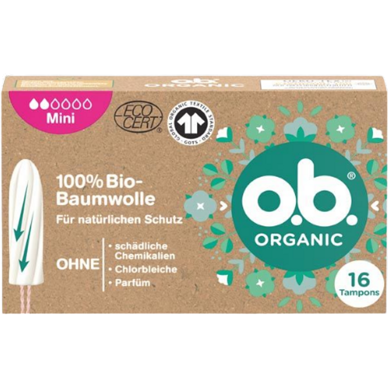 o.b. Organic Mini Tamponger - 16 st.