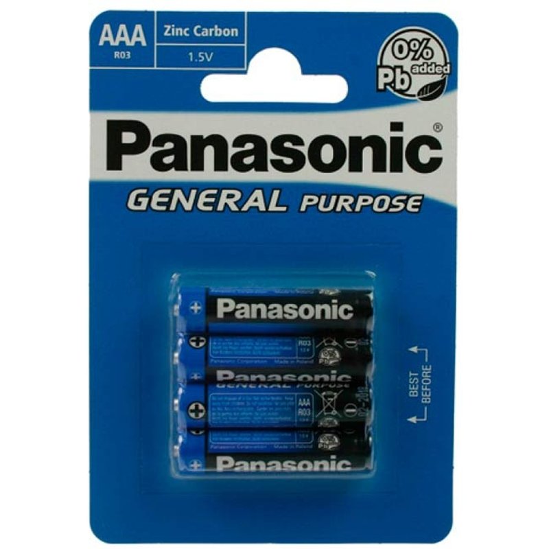 Panasonic R03 4xAAA Batterier
