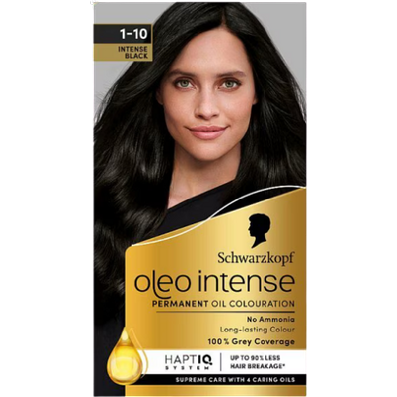 Schwarzkopf Oleo Intense Sort Permanent Hårfarve 1-10