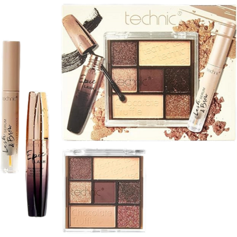 Technic Chocolate Truffle Øjenmakeup Gavesæt – 3 stk