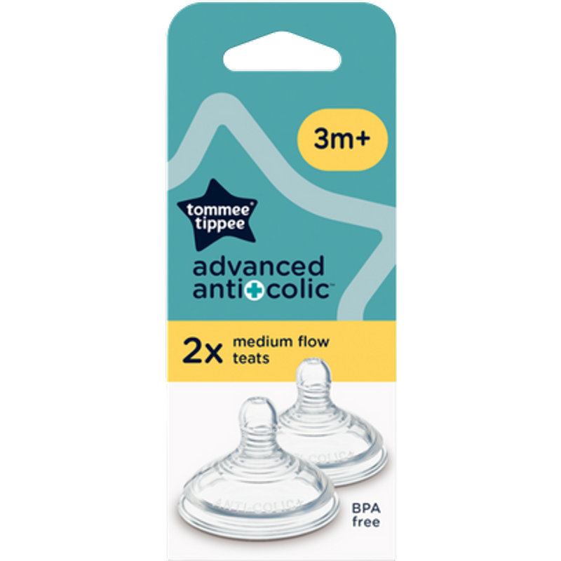 Tommee Tippee Advanced Anti-Colic Medium Flow 3+ Måneder Sut – 2 stk