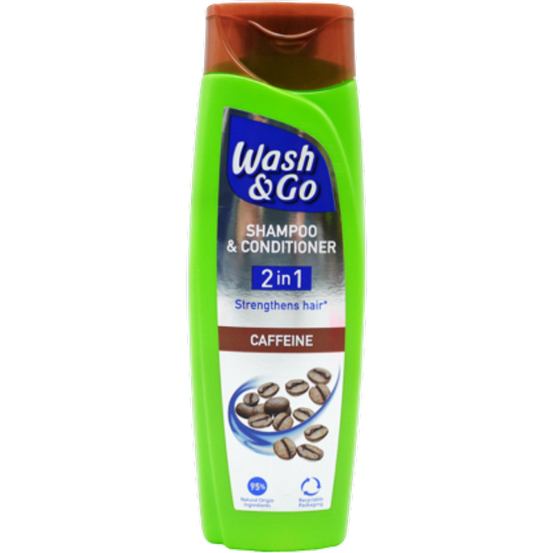 Wash & Go 2-i-1 Caffeine Shampoo & Condtioner - 180ml