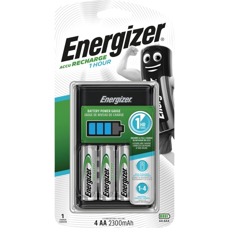 Energizer® 1-Hour Battery Charger + 4 x AA Batteries S623