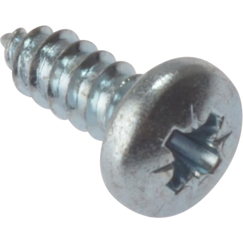 ForgeFix Self-Tapping Screw Pozi Compatible Pan Head ZP 1/2in x 10 Box 200 STPP1210ZP