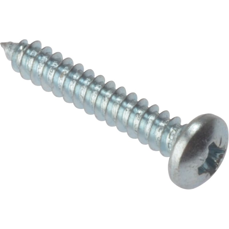 ForgeFix Self-Tapping Screw Pozi Compatible Pan Head ZP 5/8in x 8 Box 200 STPP588ZP