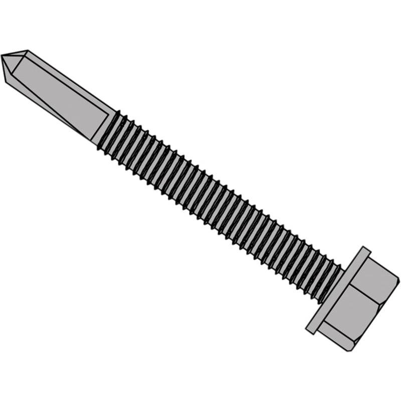 ForgeFix TechFast Roofing Sheet to Steel Hex Screw No.5 Tip 5.5 x 80mm Box 100 TFHUWSD5580H