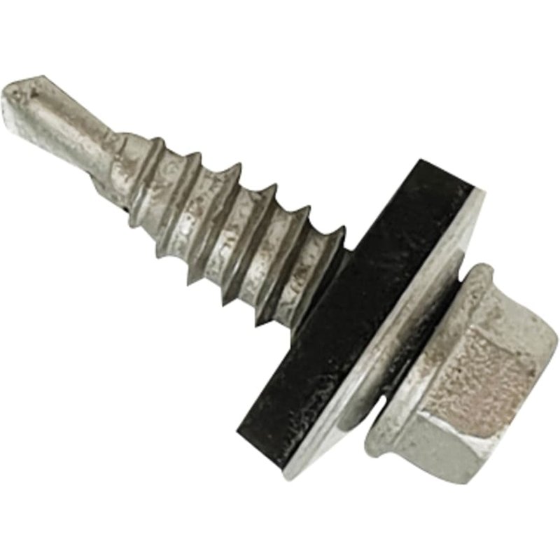ForgeFix TechFast Self-Drilling Stitching Hex Screw & Washer No.1 Tip 6.3 x 25mm Box 100 TFHW16SD6325