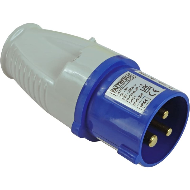 Faithfull Power Plus Blue Replacement Plug 16A GP51