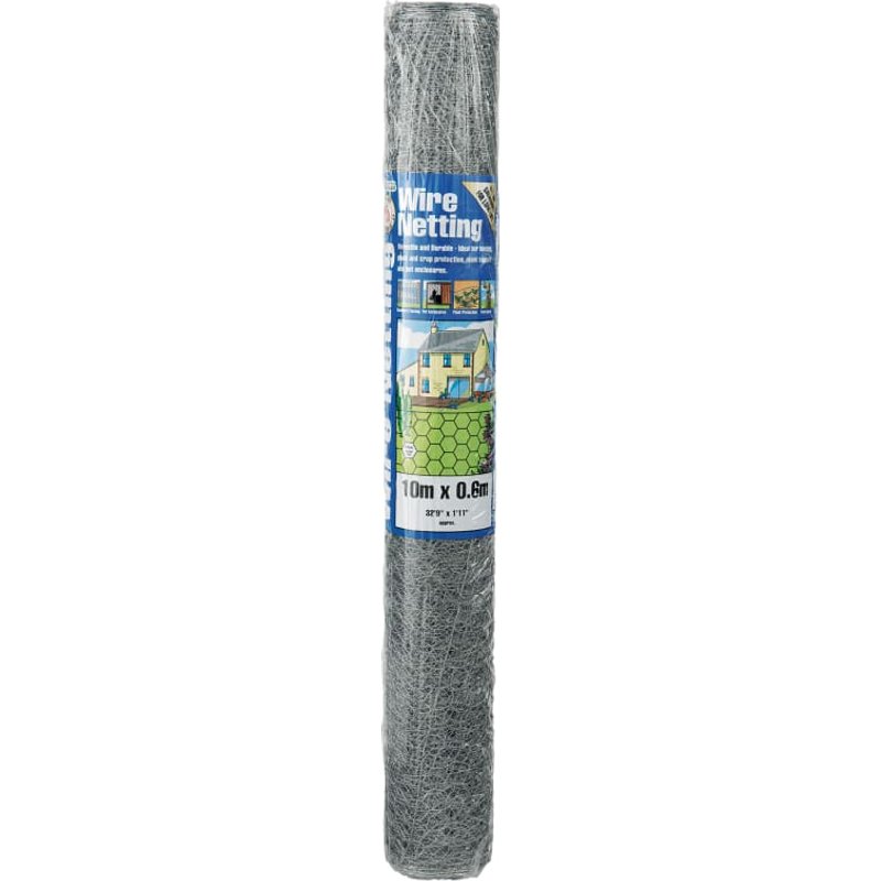 Gardman Galvanised Wire Netting 13mm² Hexagon, 10 x 0.6m 50035