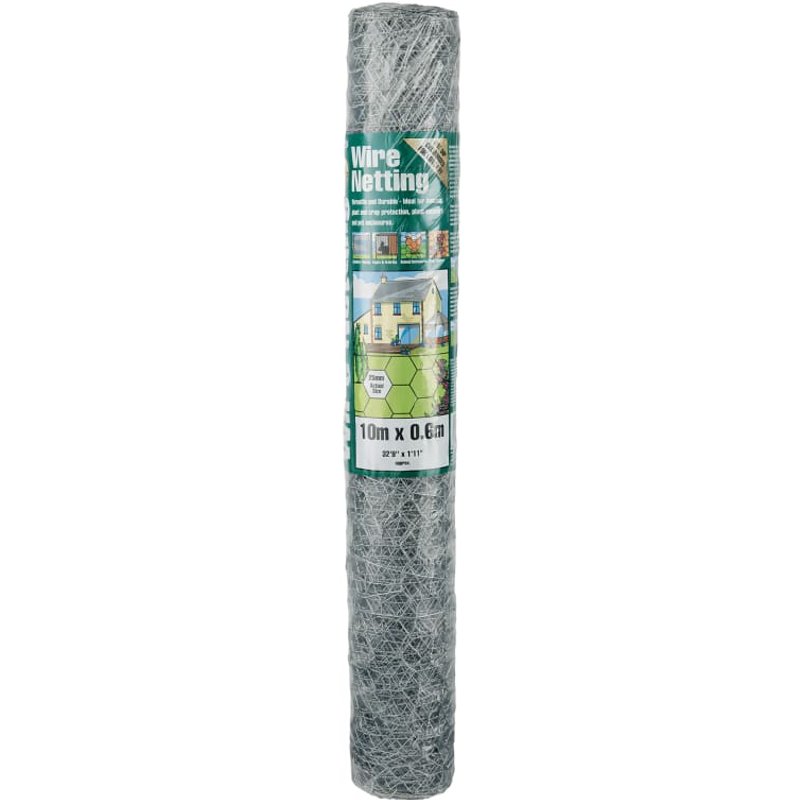 Gardman Galvanised Wire Netting 25mm² Hexagon, 10 x 0.6m 50040