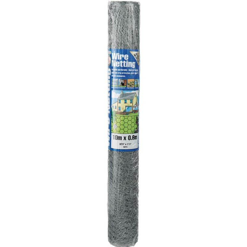 Gardman Galvanised Wire Netting 13mm² Hexagon, 10 x 0.9m 50050