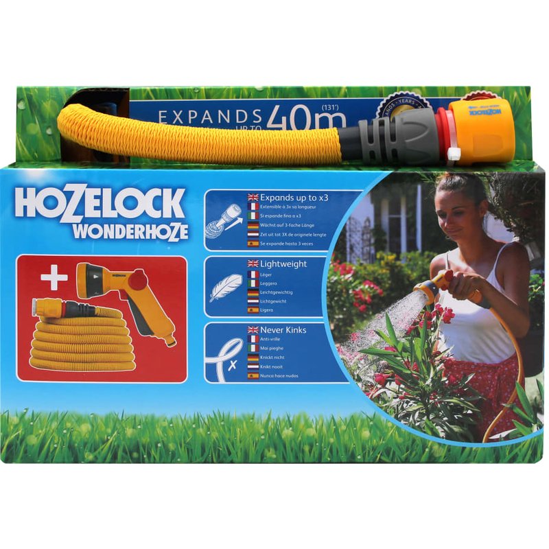 Hozelock Wonderhoze 40m + Multi Spray Gun 100-101-263 100-101-263