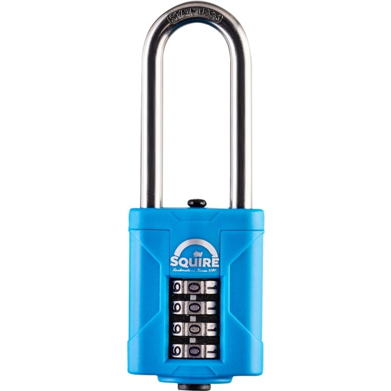 Squire CP50S25 Heavy-Duty Rustproof Marine Combi Padlock 50mm Long Shackle 63mm Boxed CP50S25BX