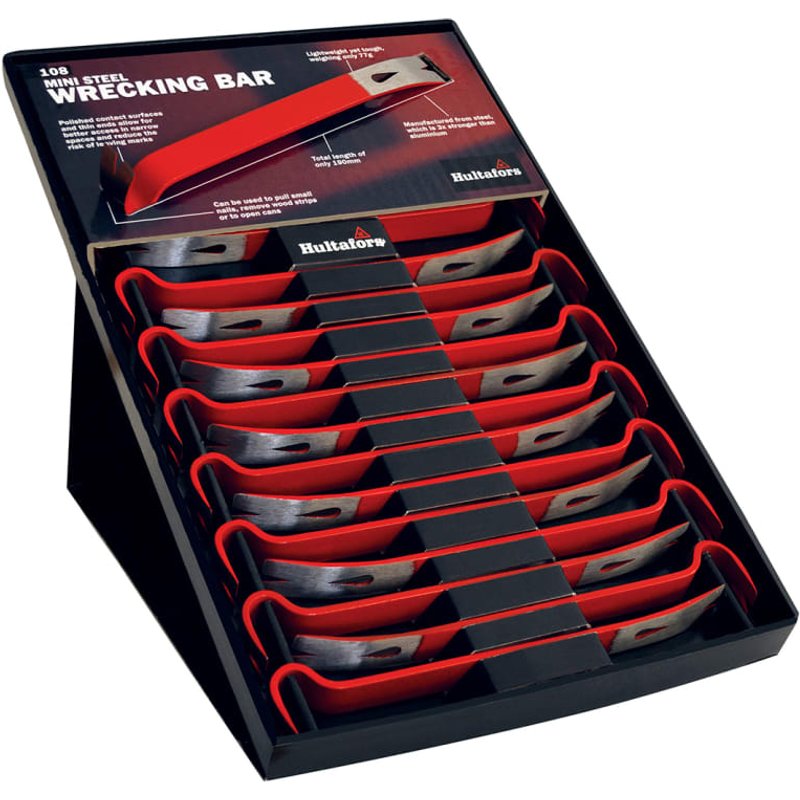 Hultafors 108 Mini Wrecking Bar Display 20 Piece 827026