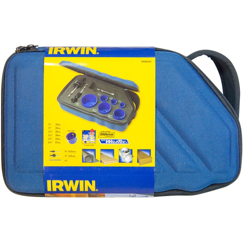 Irwin IRWIN® 600P Bi-Metal High Speed Holesaw Set, 9 Piece 10506442