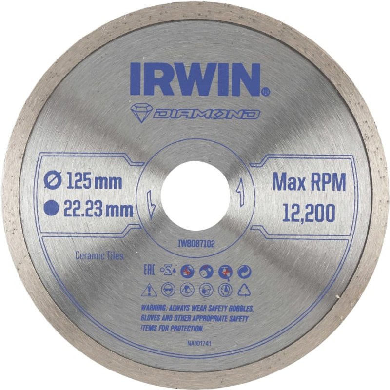 Irwin IRWIN® Continuous Rim Diamond Blade 125 x 22.23mm IW8087102