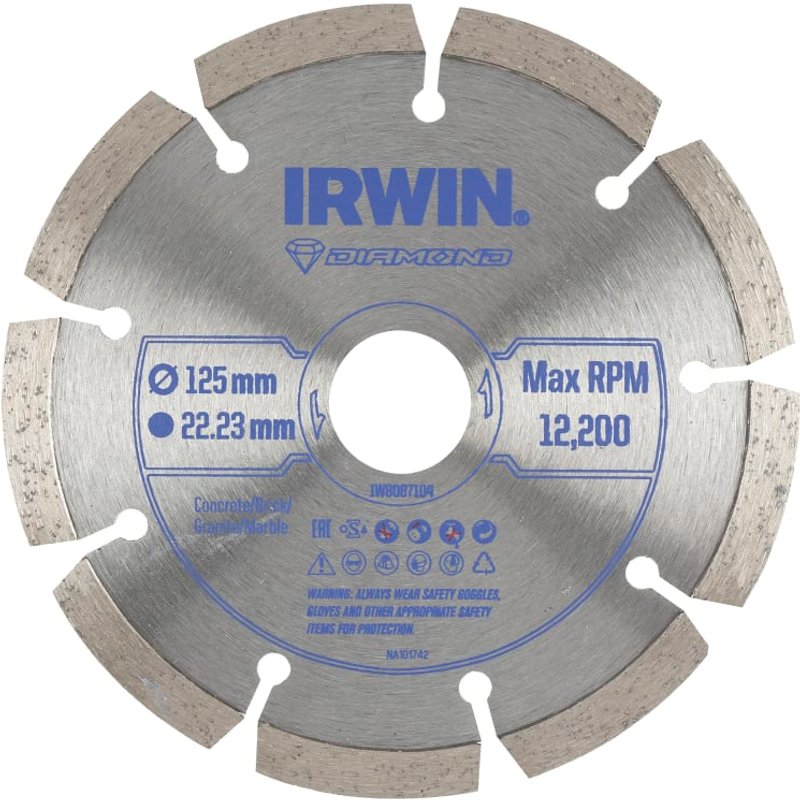 Irwin IRWIN® Segmented Diamond Blade 125 x 22.23mm IW8087104