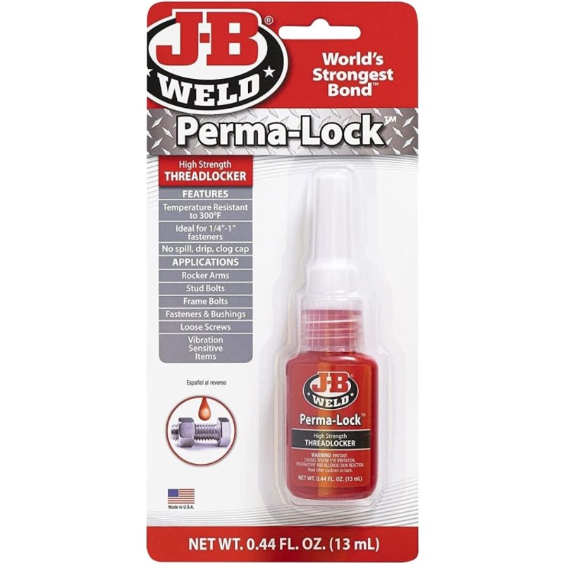 J-B Weld Perma-lock Red High High Strength Threadlocker 13ml 27113UK
