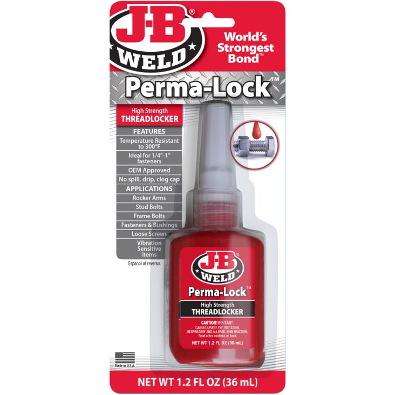 J-B Weld Perma-lock Red High High Strength Threadlocker 36ml 27136UK