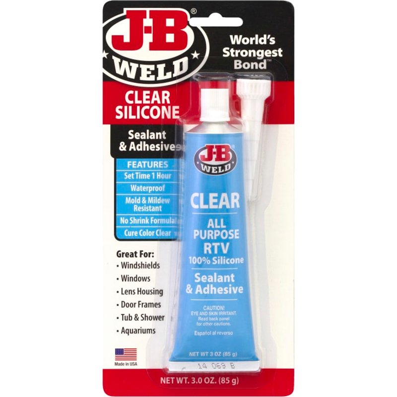 J-B Weld Silicone Sealant & Adhesive Clear 85g 31310UK