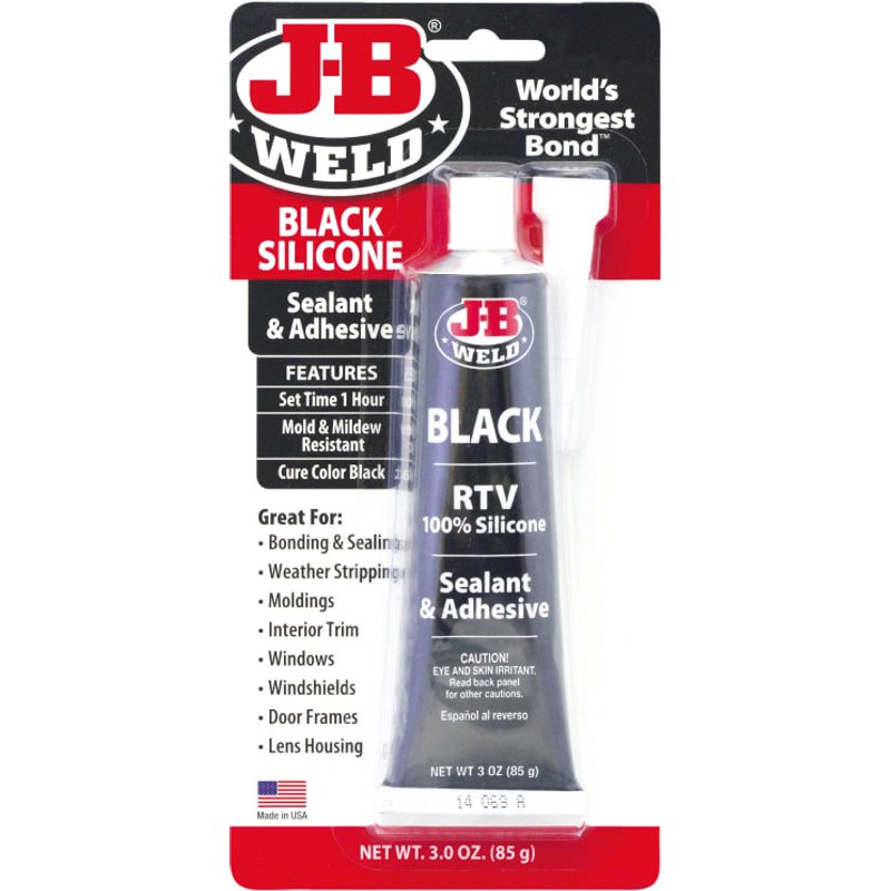 J-B Weld Silicone Sealant & Adhesive Black 85g 31319UK
