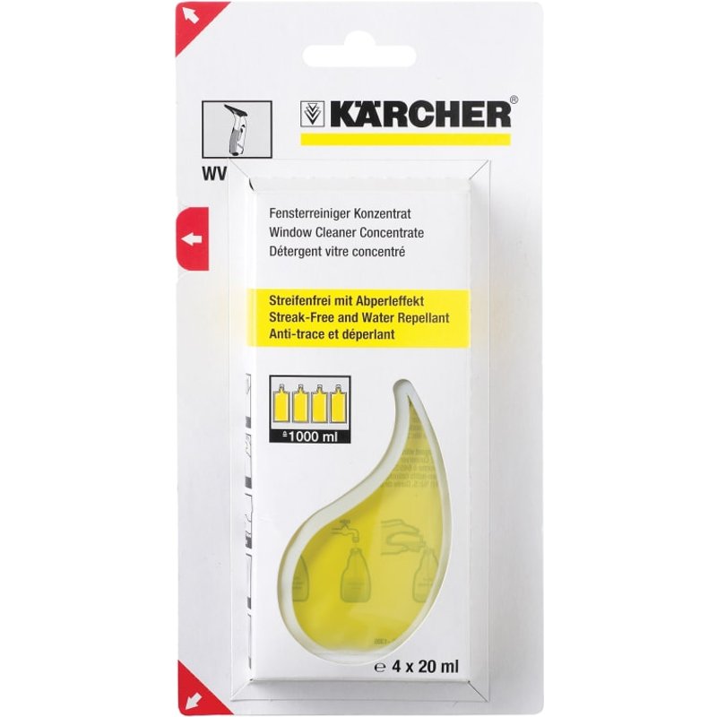 Karcher Glass Cleaning Sachets (4x20ml) 6.295.302.0