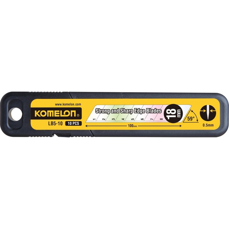 Komelon Snap-Off Blades 18mm (Pack 10) LB510