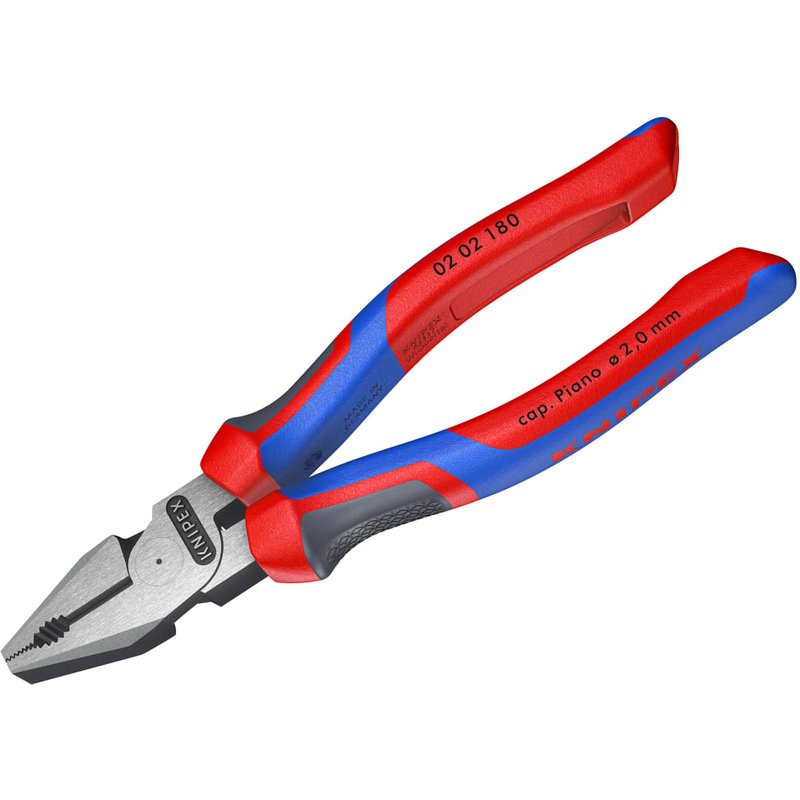 Knipex 02 02 180 High Leverage Combination Pliers Comfort Handles 180mm 02 02 180 SB