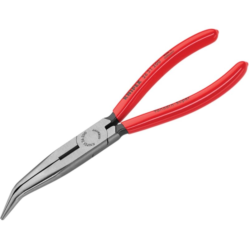 Knipex 26 21 200 Snipe Nose Side Cutting Pliers PVC Grip 200mm (8in) 26 21 200 SB