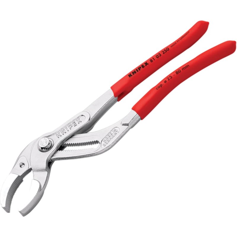 Knipex 81 01 250 Siphon and Connector Pliers Chrome Finish 250mm 81 03 250 SB