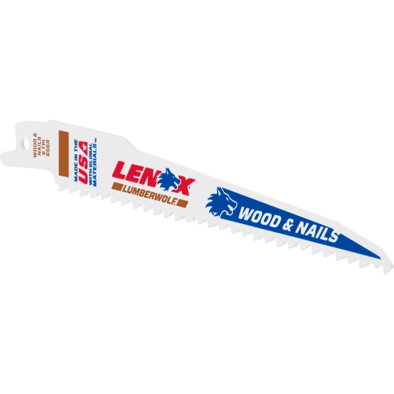 LENOX LumberWolf Reciprocating Saw Blade 152 x 11 x 1.3mm 6 TPI (Pack 5) 20556676RC