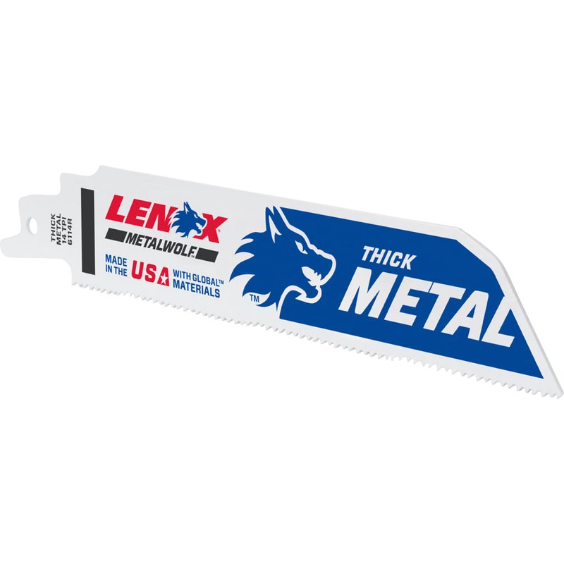 LENOX MultiWolf Wave Edge Reciprocating Saw Blade 152 x 25 x 1.1mm 14 TPI (Pack 5) 201726114R