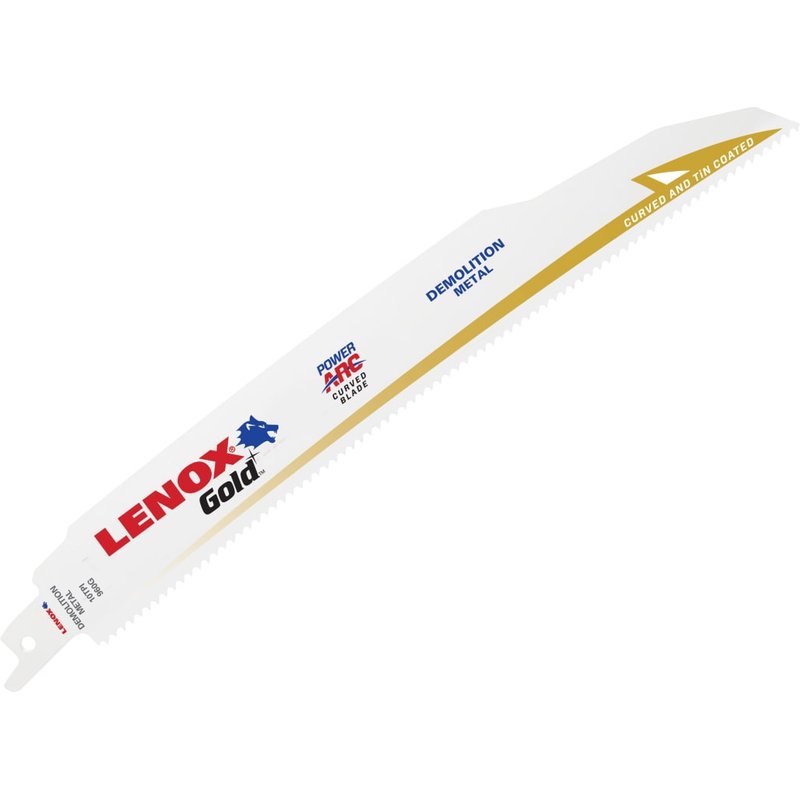 LENOX Gold® Power Arc® Curved Demo Cutting Saw Blade 229 x 22 x 1.6mm 10 TPI (Pack 5) 21089960GR